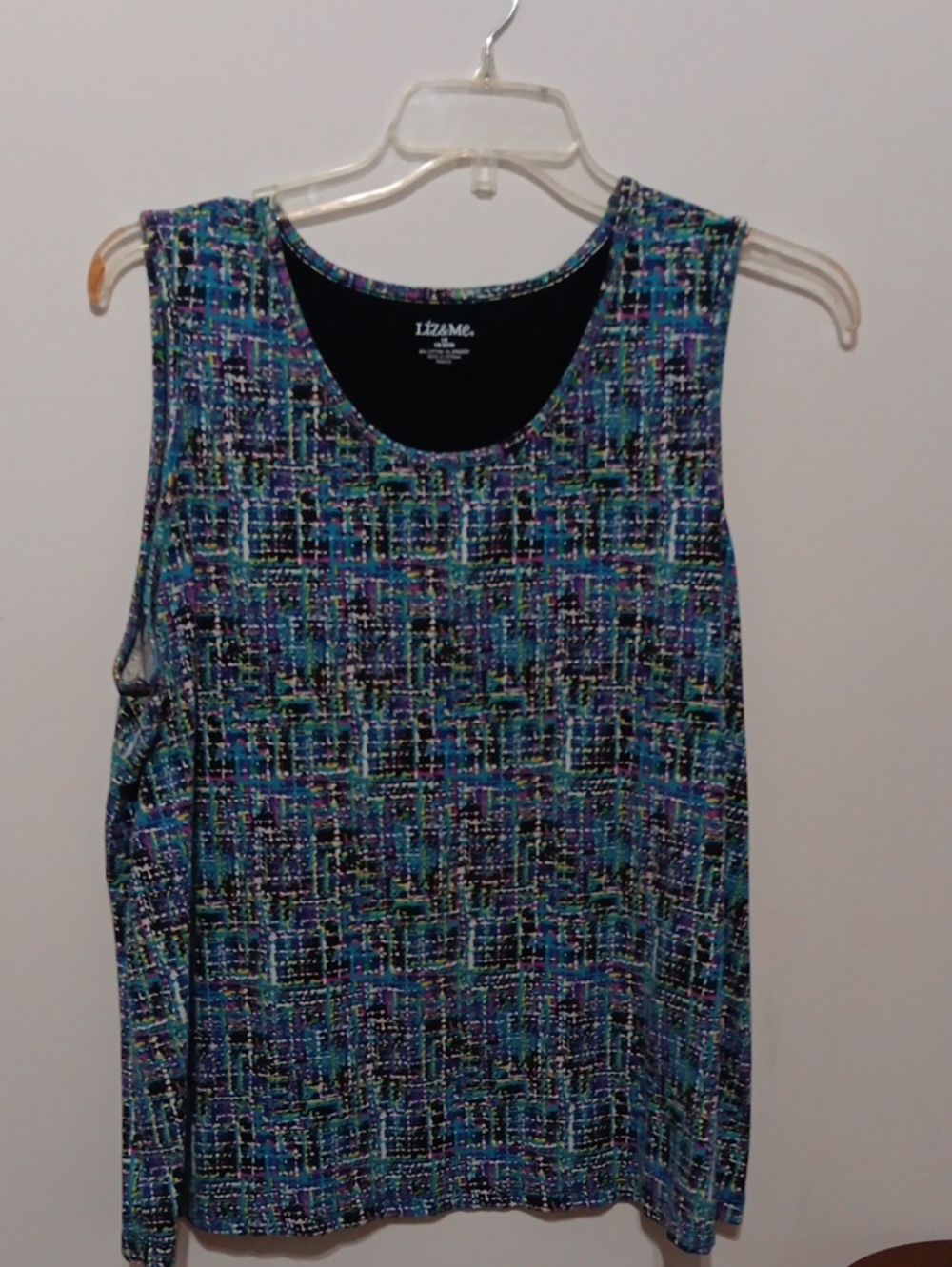 Liz & Me Blue Multi-Print Sleeveless Tank